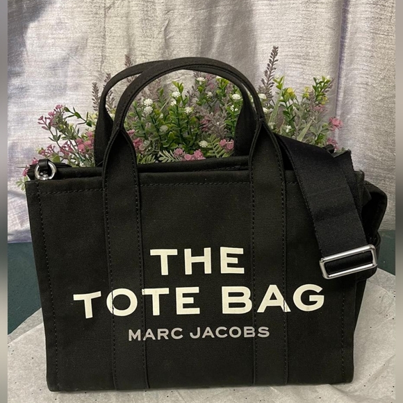 New The Canvas Medium Tote Bag Color Black With handel - Picture 2 of 4